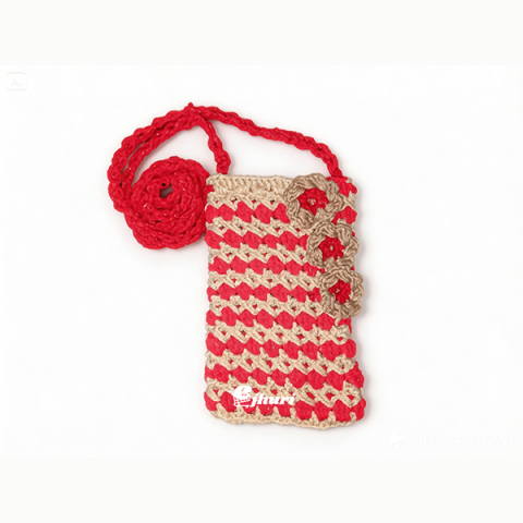 The Artisan Crochet Mobile Bag Handcrafted Style in Luxurious Milk Cotton